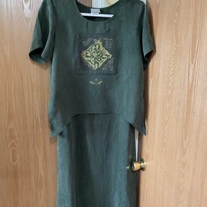 Mid calf dress with overlay